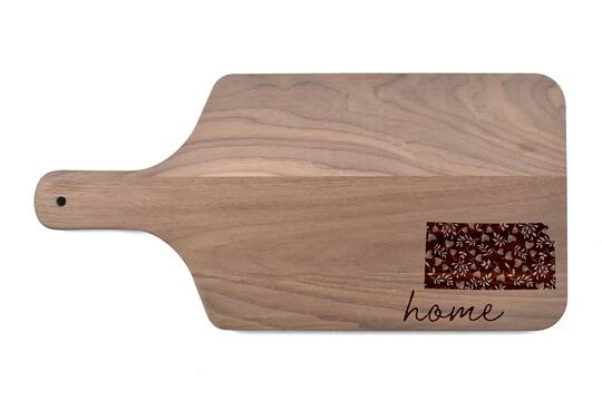 17" Floral Home State Walnut Paddle Cutting Board By Designs Direct in Kansas | Michaels®